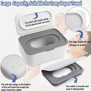 3-Pack Baby Wipes Dispenser with Lids | Refillable Sealing Containers - Image 3