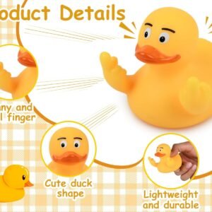 Funny 3" Middle Finger Rubber Duck - Cool Dashboard Car Accessory - Image 4
