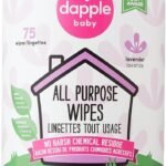 Dapple Baby - All Purpose Cleaning Wipes, Baby Safe, Natural Toy and High Chair Wipes, Plant Based, Sweet Lavender Scented - 75 Count