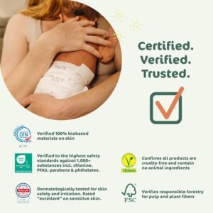 Naty BioEmbrace Size 2 Newborn Diapers (6-13 lbs) | 100% Biobased, Super Absorbent, 132 Count - Image 5