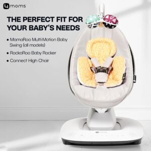 4moms RockaRoo & MamaRoo Infant Insert - Washable, Cool Mesh, Reversible, Yellow - Image 5