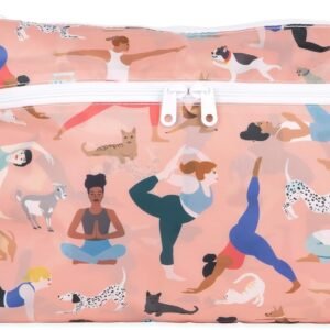 Bumkins Waterproof Wet Dry Clutch Bag for Baby, Travel, Swim Suit, Cloth Diapers, Pump Parts, Pool, Gym Clothes, Toiletry, Hook to Stroller, Pack for Daycare, Zip Bag, Packing Pouch, Yoga Pals