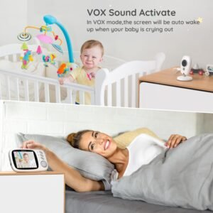 Video Baby Monitor with 3.2" Screen, Night Vision & Temperature Monitor - Image 3