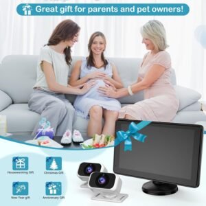 Pemacom Baby Car Camera for Twins: 7'' HD Dual Screen, Night Vision - Image 8