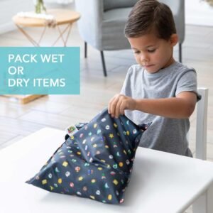 Bumkins Waterproof Wet Bag with Zipper | Reusable & Durable Storage - Image 3