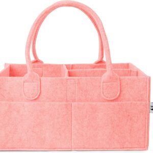 Mr. Pen- Baby Diaper Caddy Organizer, Pink, Portable Car Caddy for Changing Table and Nursery