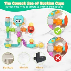 AMCHSURI Interactive Toddler Bath Toys for Kids 3-8 Years – Pipes & Valves - Image 7