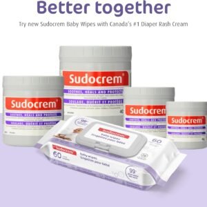 Sudocrem Pure Water Wipes 180 Count - Unscented, Hypoallergenic Baby Wipes - Image 8