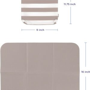 Ubbi Travel Folding Changing Mat with Bag - Soft, Portable & Easy Clean - Image 2