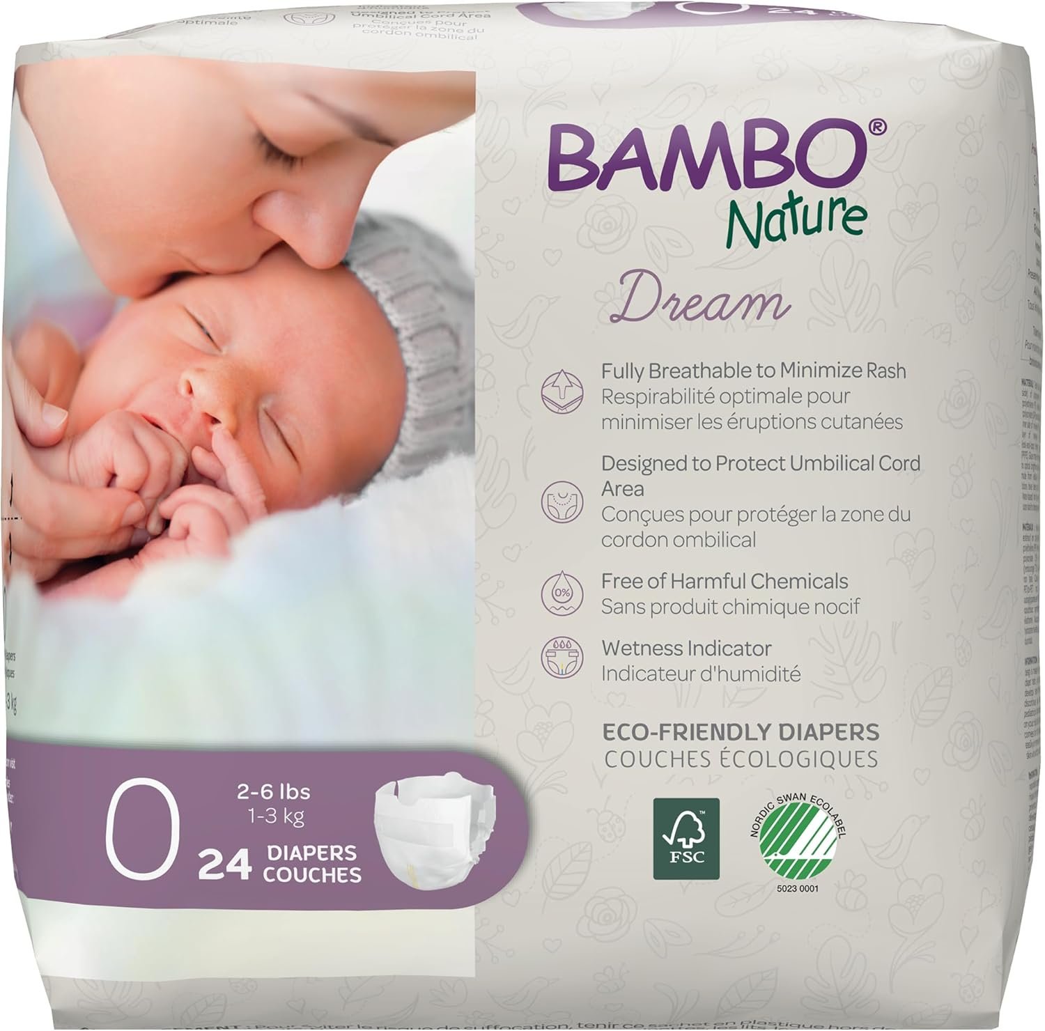 Bambo Nature Baby Diapers Size 0 24ct