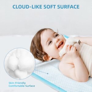 NEXCOV 100 Pack Waterproof Disposable Baby Changing Pads - Super Absorbent - Image 3