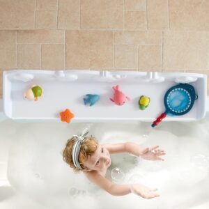 Ocean Animals Bath Splash Guard & Organizer Tray for Kids' Toys - Image 3
