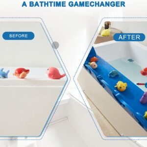 Ocean Animals Bath Splash Guard & Organizer for Kids' Bath Toys - Image 7