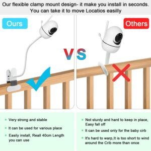Flexible Clip Clamp Mount for HelloBaby & ANMEATE Baby Monitors - Image 3