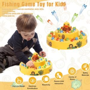 3-in-1 Fishing Games for Toddlers | Duck Bouncy Toys | Birthday Gift Ideas - Image 3