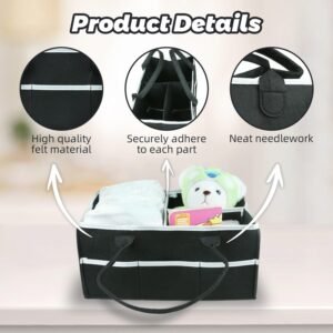 SHIFANQI Baby Diaper Caddy Organizer with Dividers - Nursery Storage Basket - Image 4