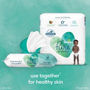 Pampers Pure Protection Size 7 Diapers - 60 Count, Leakproof & Plant-Based - Image 7