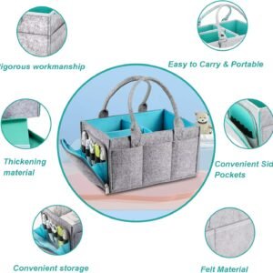 Multi-Compartment Baby Diaper Caddy Organizer with Side Pockets - Image 2