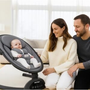 Portable Baby Swing for Infants - 3 Positions, 5 Speeds, Remote Control - Image 10