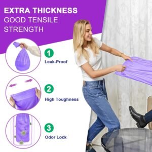 DEKOR MINI Diaper Pail Refills - 4 Pack Lavender Scented, Extra Thick Bags - Image 5