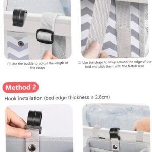 Large Hanging Diaper Caddy with Adjustable Compartments for Newborns - Image 7