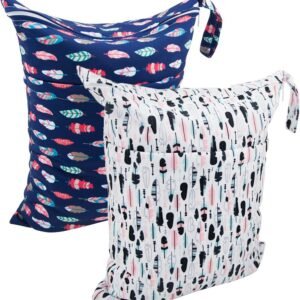 ALVABABY Wet Dry Bags - 2 Pack Waterproof Travel Bags for Baby & Gym - Image 2