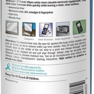 Weiman 30-Pack Electronic Wipes + 3 Microfiber Cloths for TVs & Computers - Image 5