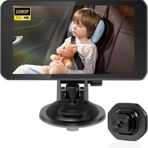VASTEND Car Camera for Baby 1080P, 5 inch Monitor Rear Facing Infant with Night Vision, 170° Wide View Angle, USB Plug and Play Easy Setup, Backseat Camera for Baby(Supports 1 Cameras)