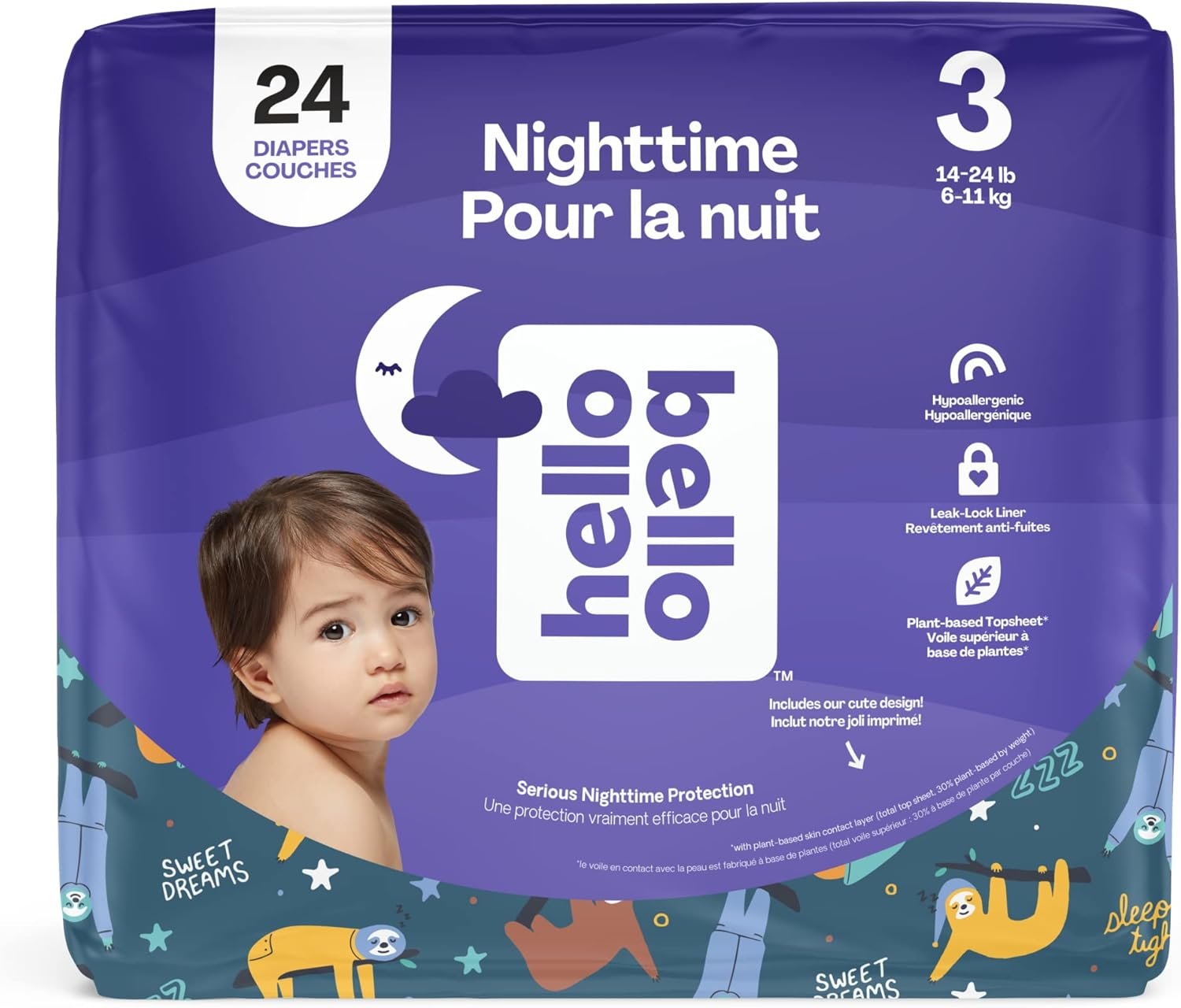 Hello Bello Premium Size 3 Overnight Diapers