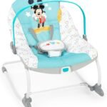 Bright Starts Disney Baby Mickey Mouse Infant to Toddler Rocker with Vibrations and Removable Toy Bar - Original Bestie, Newborn +