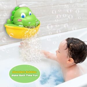 Dinosaur Bubble Bath Toy Machine for Toddlers 1-5 Years - Light-Up Fun! - Image 5