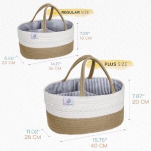 KiddyCare Diaper Caddy with Dividers & Strap | Nursery Organizer Basket - Image 6