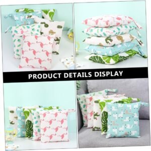2-Pack Portable Diaper Storage Bag Pouch – Wet/Dry Organizer in Blue & Pink - Image 2