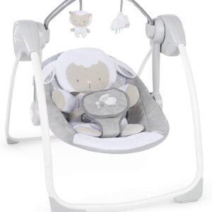Ingenuity Comfort 2 Go Portable Swing - Compact Cuddle Lamb Design - Image 11