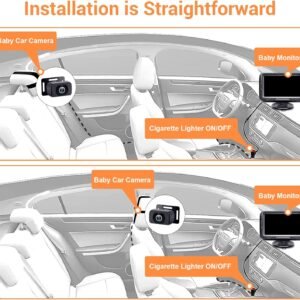 Rohent 1080P Baby Car Camera - Rear-Facing Infant Monitor with Night Vision - Image 8
