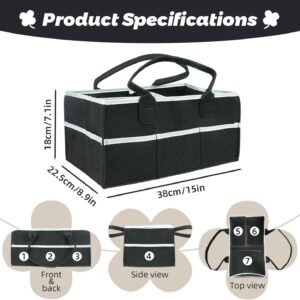 SHIFANQI Baby Diaper Caddy Organizer with Dividers - Nursery Storage Basket - Image 2