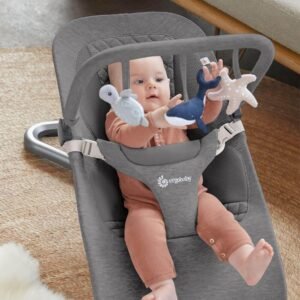 Ergobaby Evolve 3-in-1 Bouncer Toy Bar - Ocean Wonders, Charcoal Grey - Image 4