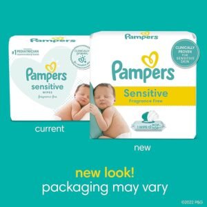 Pampers Sensitive Baby Wipes, Fragrance Free, Hypoallergenic, 936 Count - Image 7