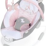 Ingenuity Soothing Baby Bouncer Infant Seat with Vibrations, Toy Bar & Sounds, 0-6 Months Up to 20 lbs (Pink Flora the Unicorn)