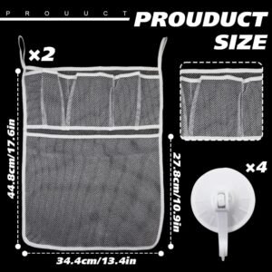 Bath Toy Organizer with Suction Hooks – Mesh Bag for Storage & Quick Dry - Image 6