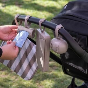 Taupe On-the-Go Diaper Bag Dispenser: Essential Baby Travel Accessory - Image 7