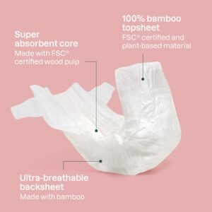 Eco-Friendly Disposable Diapers Size 4 (20-31 lbs) | EWG Verified, Vegan, 23 Count - Image 3