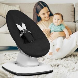 SNOOZYNEST Waterproof Swing Cover for 2022 Moms Swing, Soft Corduroy, Black - Image 2