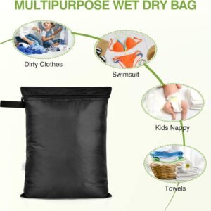 2 Pack Waterproof Wet Dry Bags, 12x16 inch Reusable Laundry Bags - Image 7