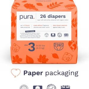 Eco-Friendly Size 3 Diapers (9-20 lbs) | Hypoallergenic, TCF, 78 Count - Image 2