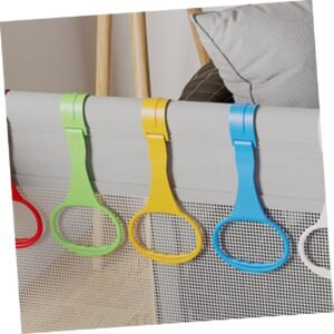 PERSELOSO 6pcs Pull Rings for Arm Strength Training & Baby Walking Aid - Green - Image 5