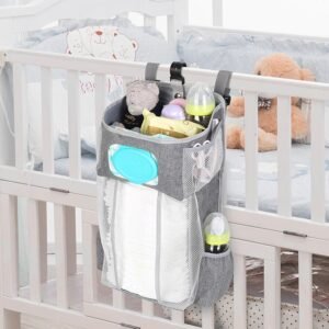Large Hanging Diaper Caddy with Adjustable Compartments for Newborns - Image 2