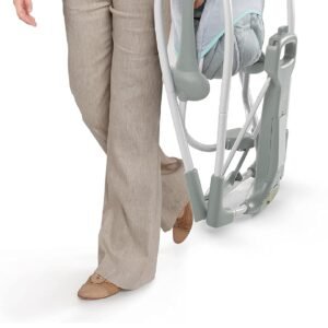 5-Speed Portable Baby Swing with Music & Nature Sounds - Ingenuity Hugs & Hoots - Image 6