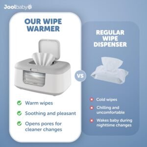 TinyBums Baby Wipe Warmer & Dispenser with LED Light - Jool Baby (Grey) - Image 5