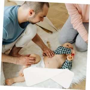Reusable Cotton Burp Cloths for Newborns - 5pcs Soft Diapers & Pads - Image 5